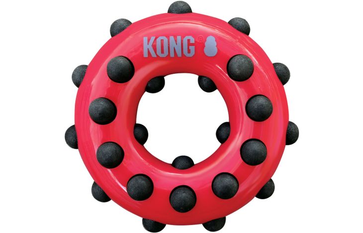 Kong® Kong® Speelgoed Dotz Ring Rood & Zwart