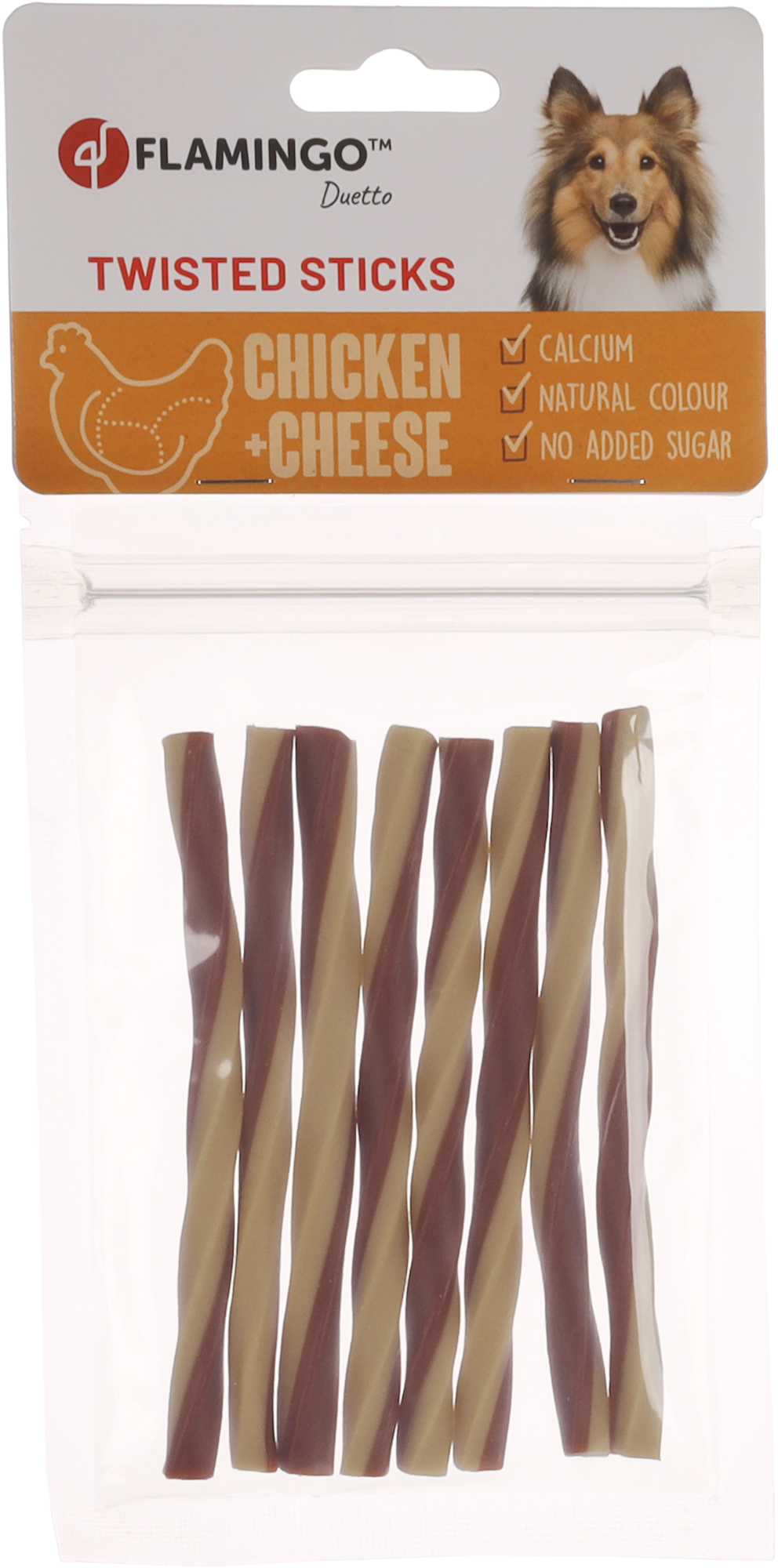 Flamingo Snacks Duetto Twisted Small sticks with chicken & Cheese 