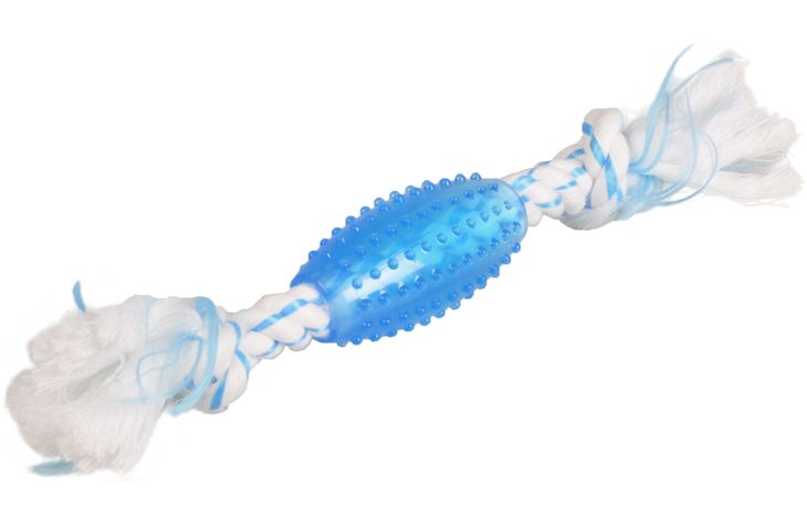 Flamingo Toy Canine Clean Denta toy Cord with 2 knots with mint flavour