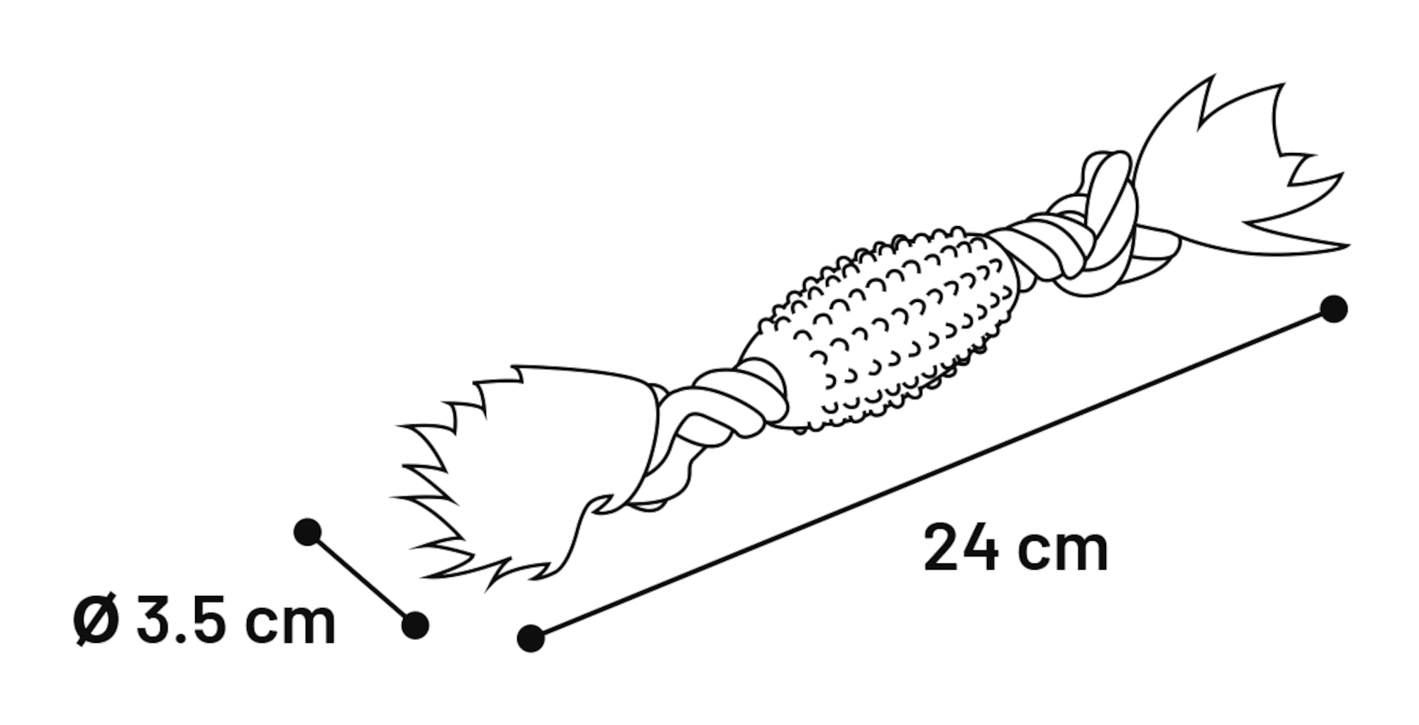 Flamingo Toy Canine Clean Denta toy Cord with 2 knots with mint flavour