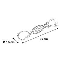 Flamingo Toy Canine Clean Denta toy Cord with 2 knots with mint flavour