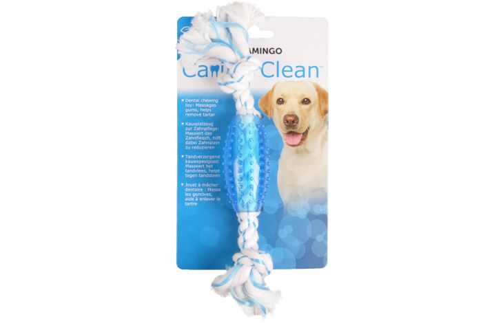 Flamingo Toy Canine Clean Denta toy Cord with 2 knots with mint flavour