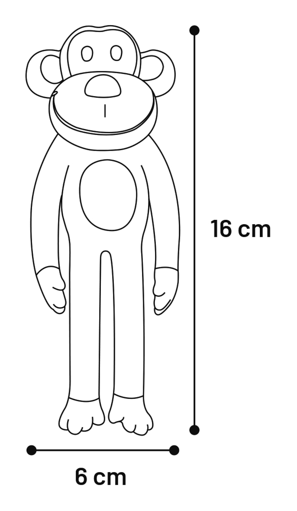 Flamingo Toy Warner Monkey Multiple colours