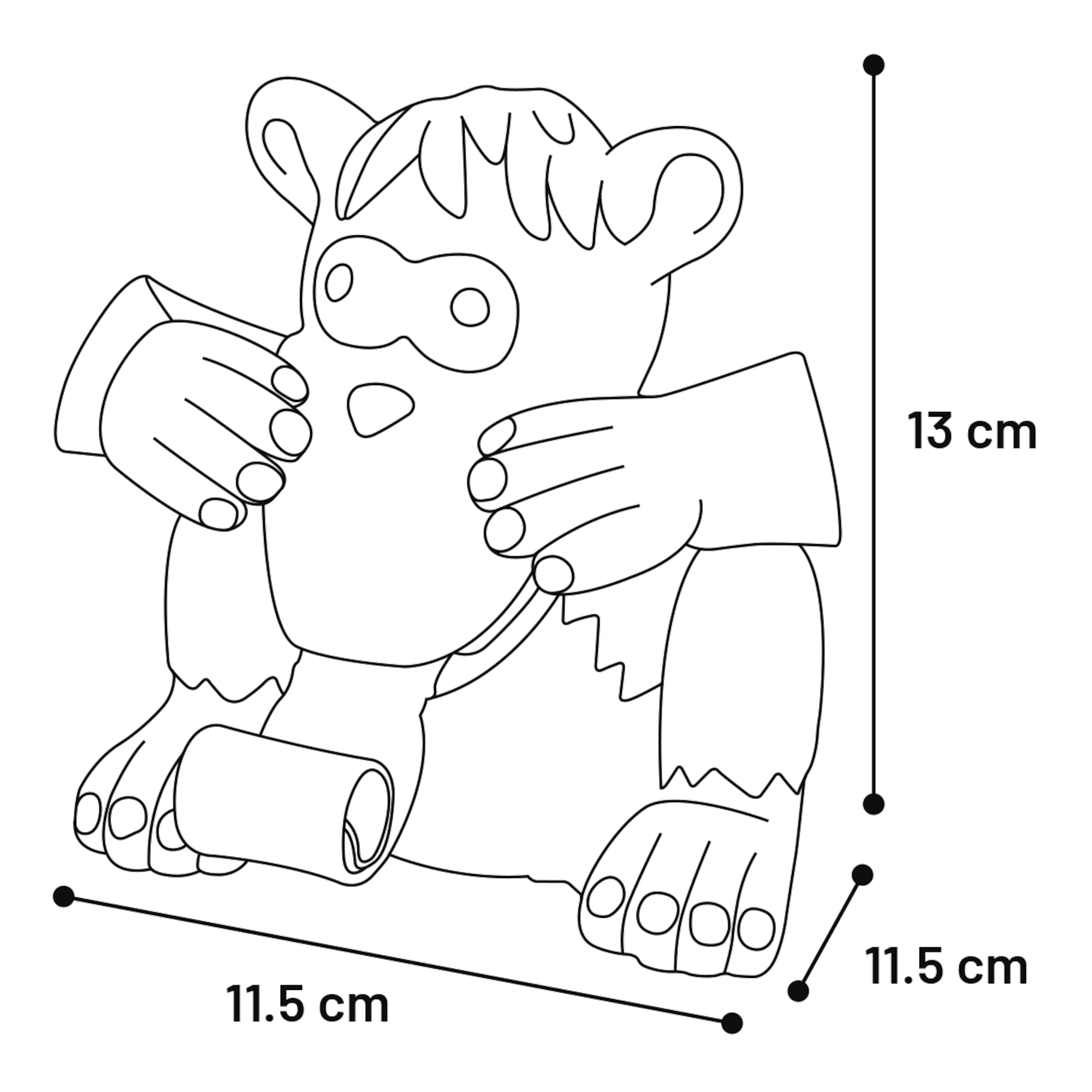 Flamingo Giocattolo Wybe Gorilla Nero