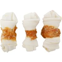 Flamingo Snacks R'Hide Knotted Bone White with chicken 5cm 14gr / 5 pcs 70gr