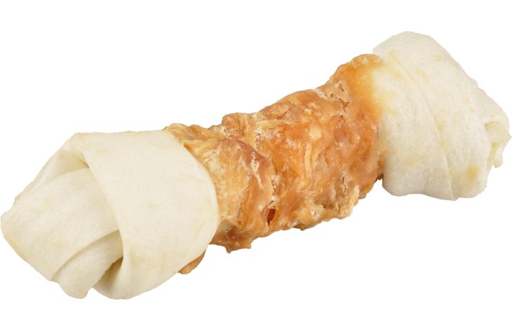 Flamingo Snacks R'Hide Knotted Bone White with chicken 15cm 70gr