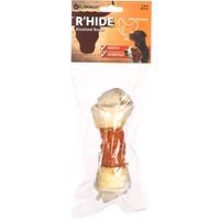 Flamingo Snacks R'Hide Geknotet Knochen Weiß mit Huhn 18cm 120gr