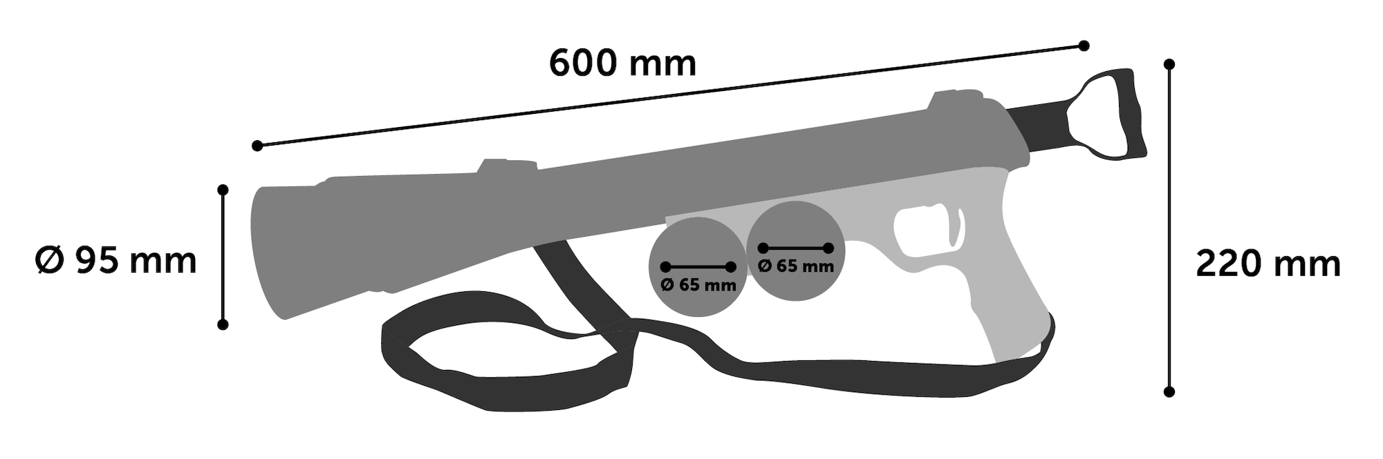 Flamingo Jouet Wissam Bazooka avec balle Kaki