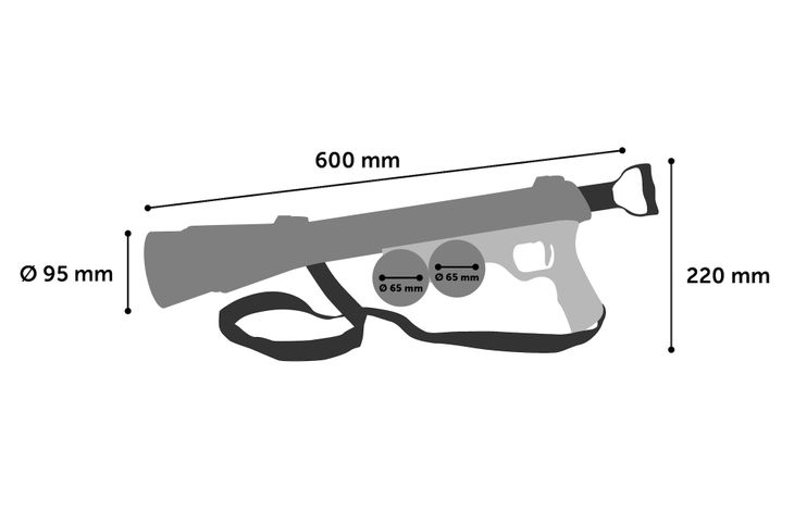 Flamingo Jouet Wissam Bazooka avec balle Kaki