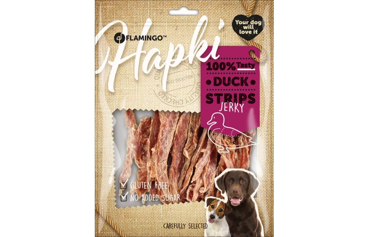 Flamingo Snacks Hapki Strips with duck 