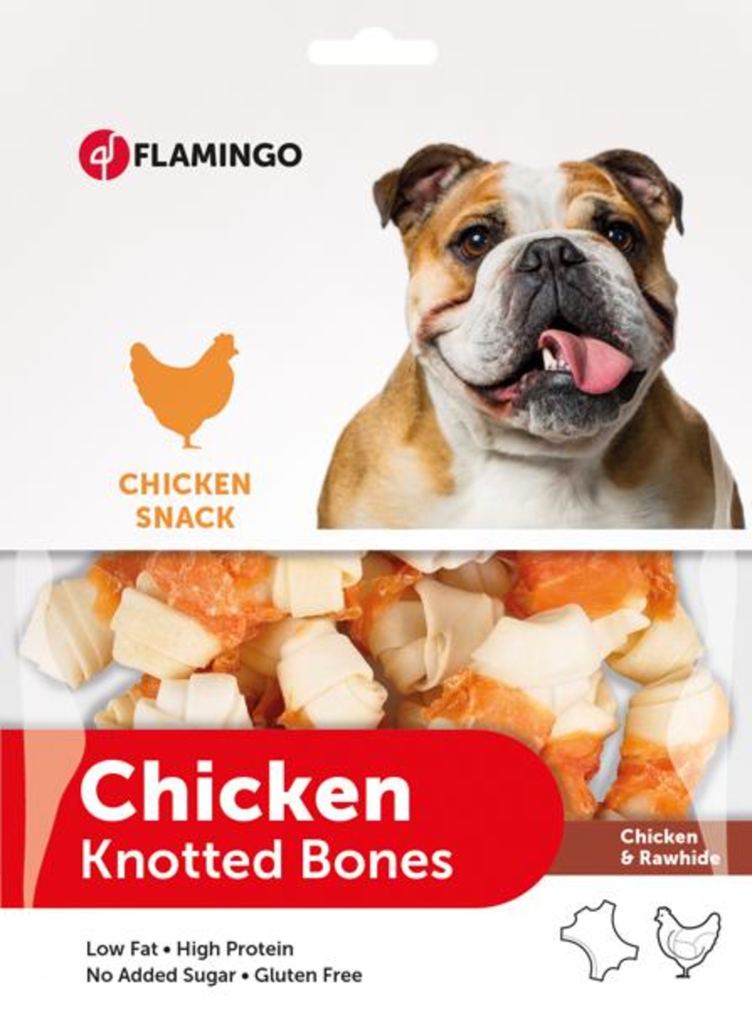 Flamingo Snacks Hapki Annodato Osso con pollo 