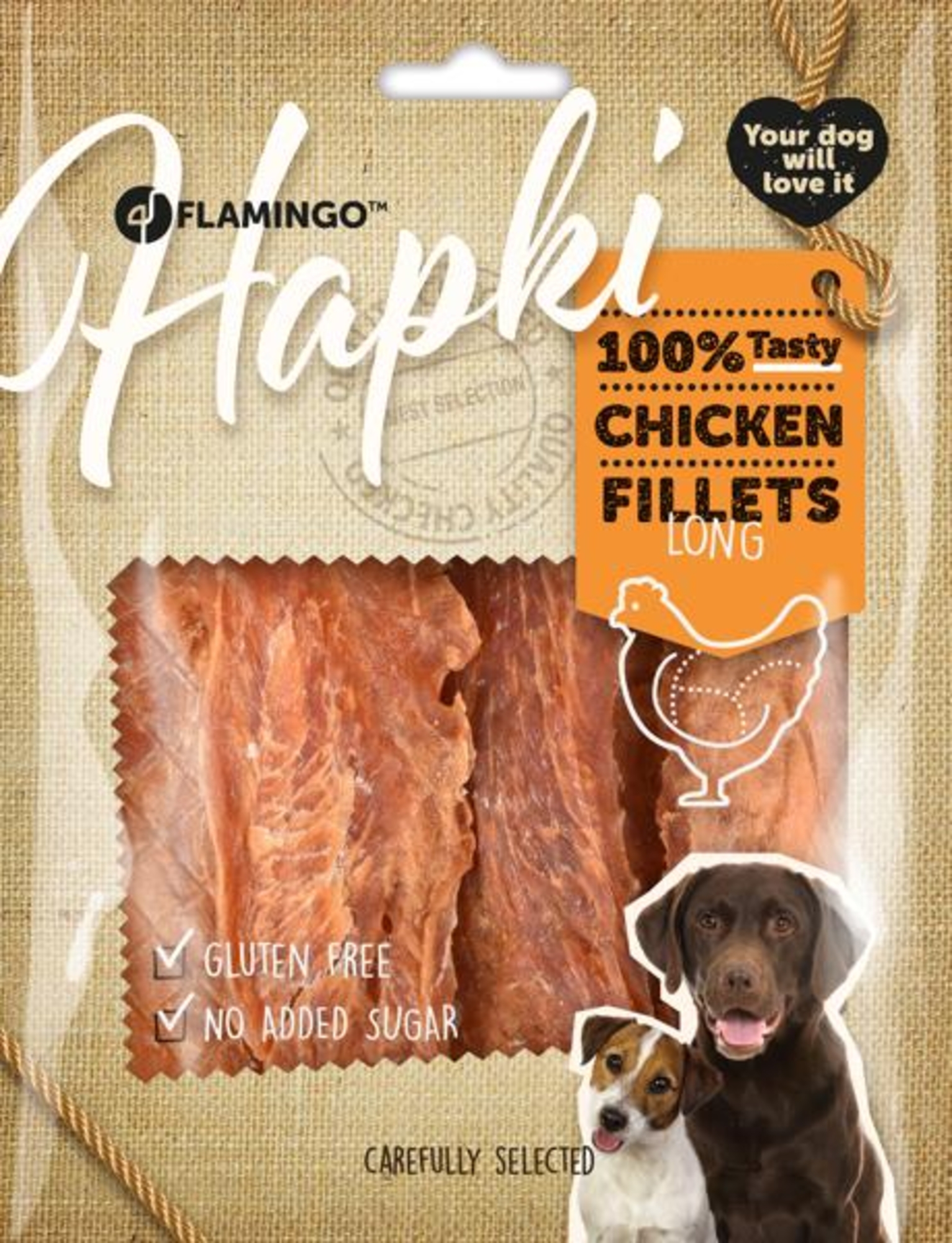 Flamingo Snacks Hapki Strips with chicken 