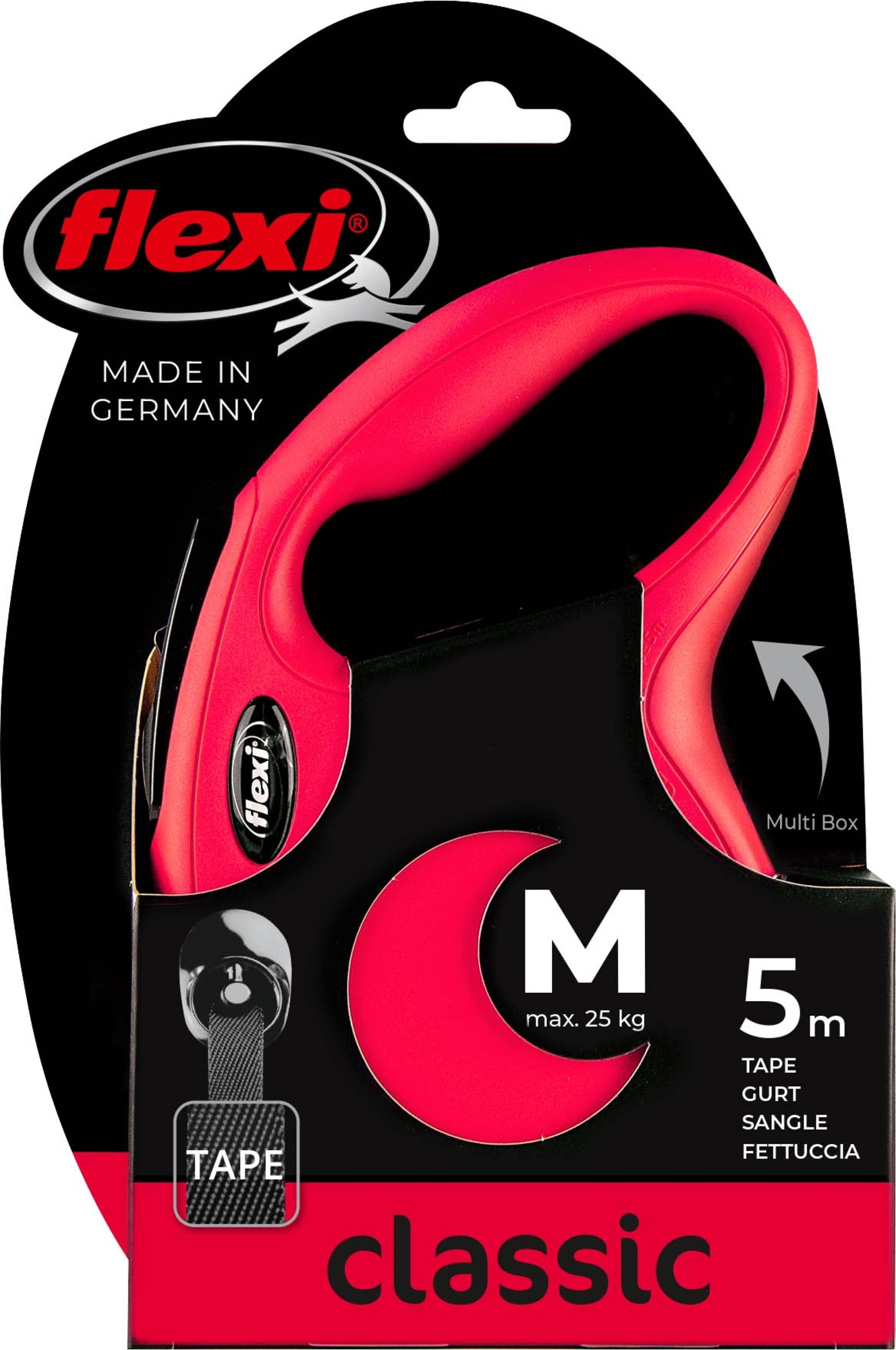 Flexi Flexi Retractable leash New Classic Tape Red