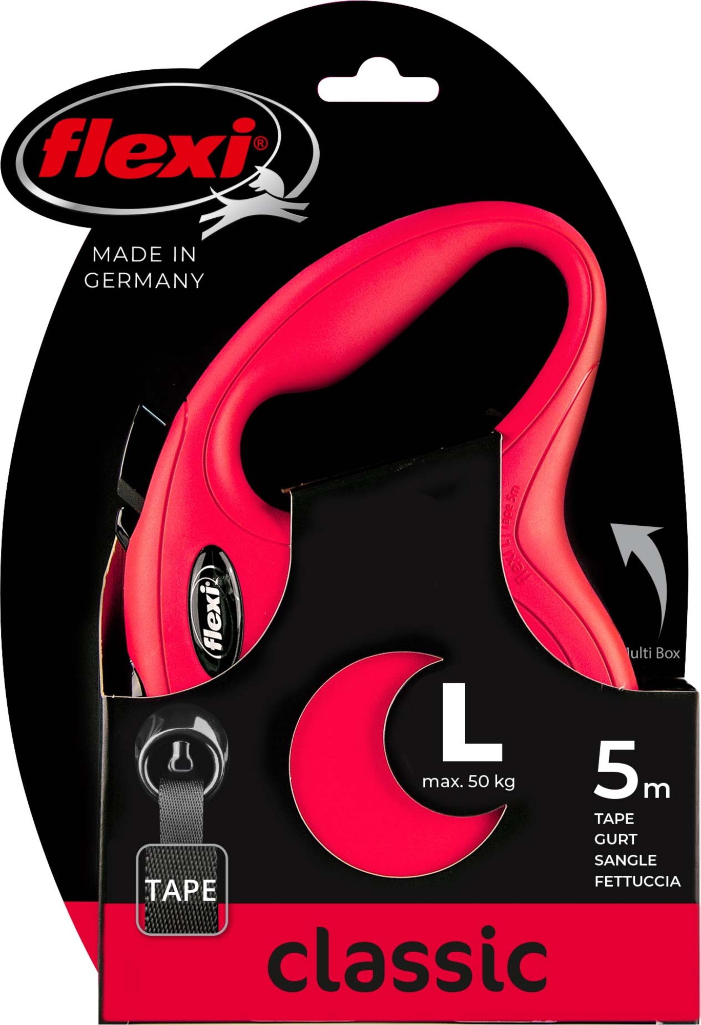 Flexi Flexi Retractable leash New Classic Tape Red