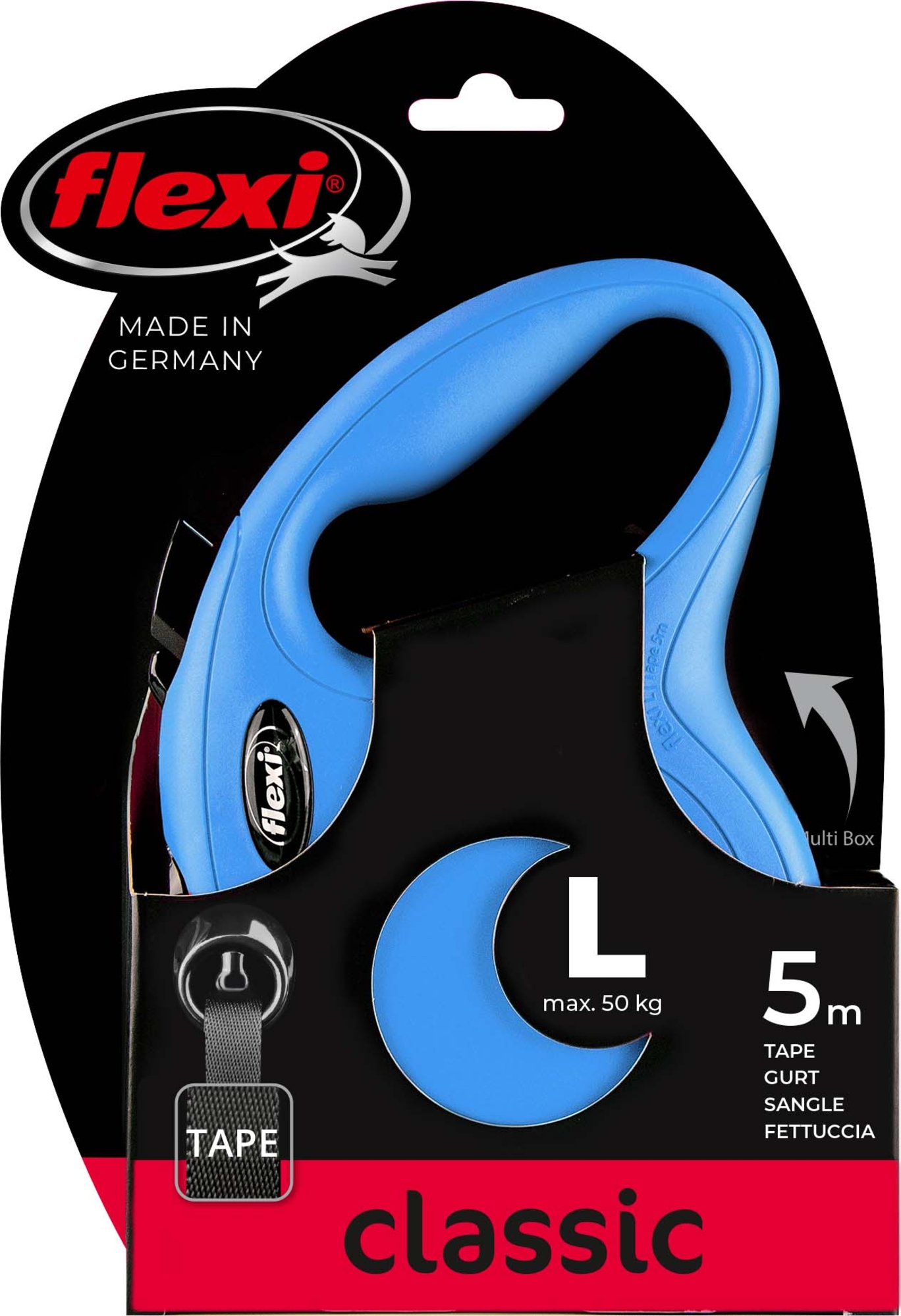 Flexi Flexi Roll-Leine New Classic Gurt Blau
