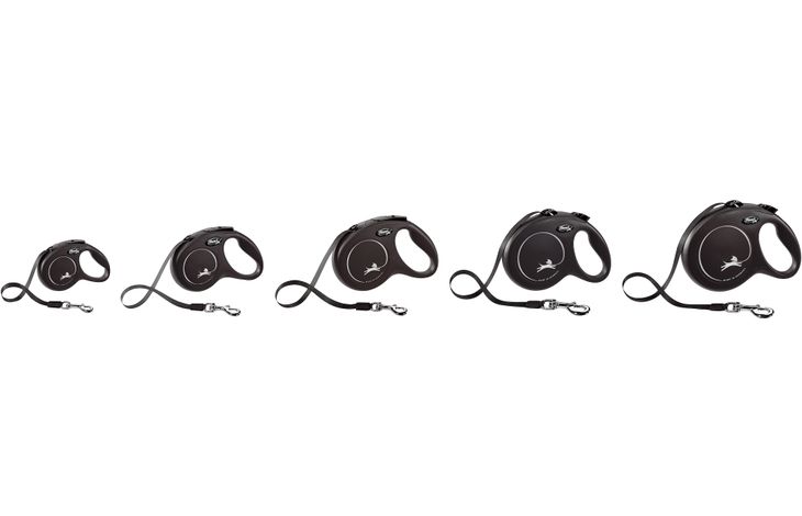 Flexi Flexi Retractable leash Classic Tape Black