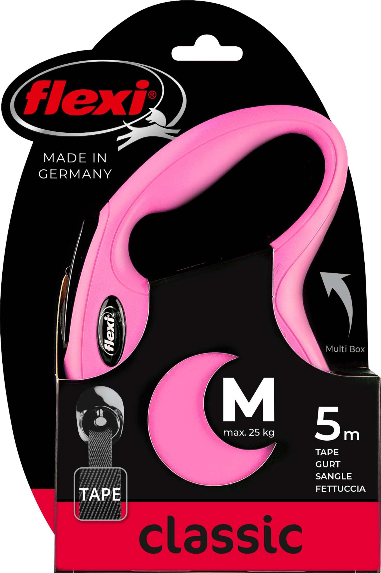 Flexi Flexi Roll-Leine New Classic Gurt Rosa