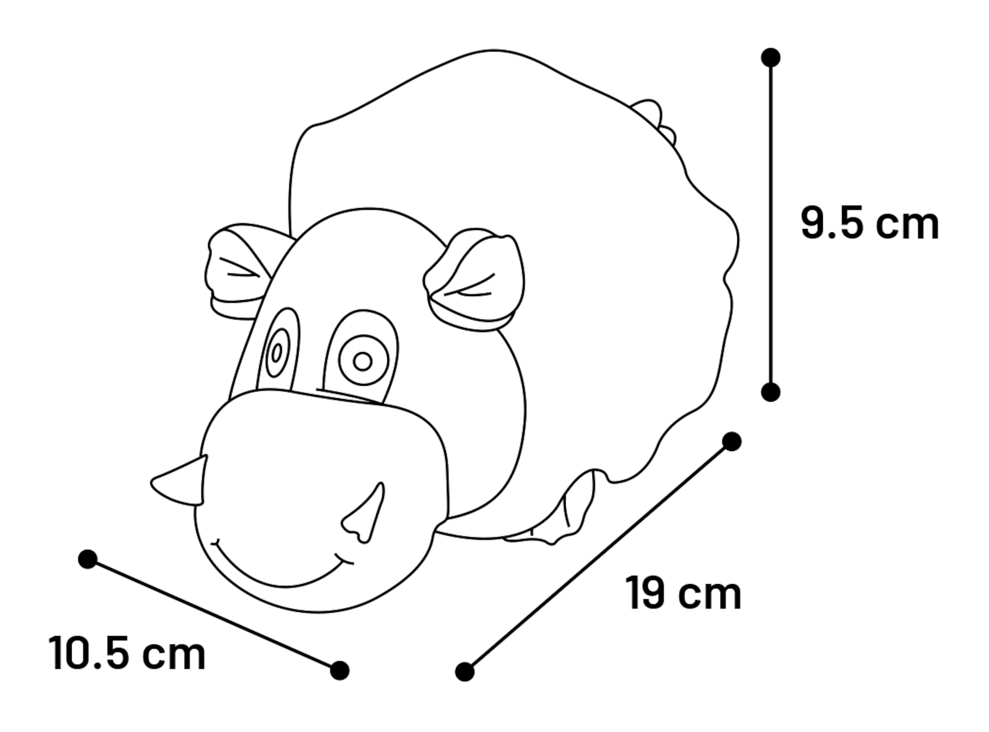 Flamingo Toy Warre Buffalo & Elephant & Dog with ball Multiple colours