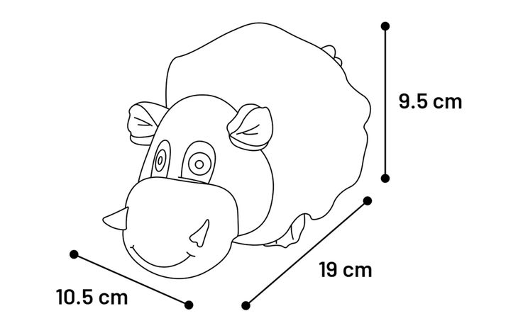 Flamingo Toy Warre Buffalo & Elephant & Dog with ball Multiple colours