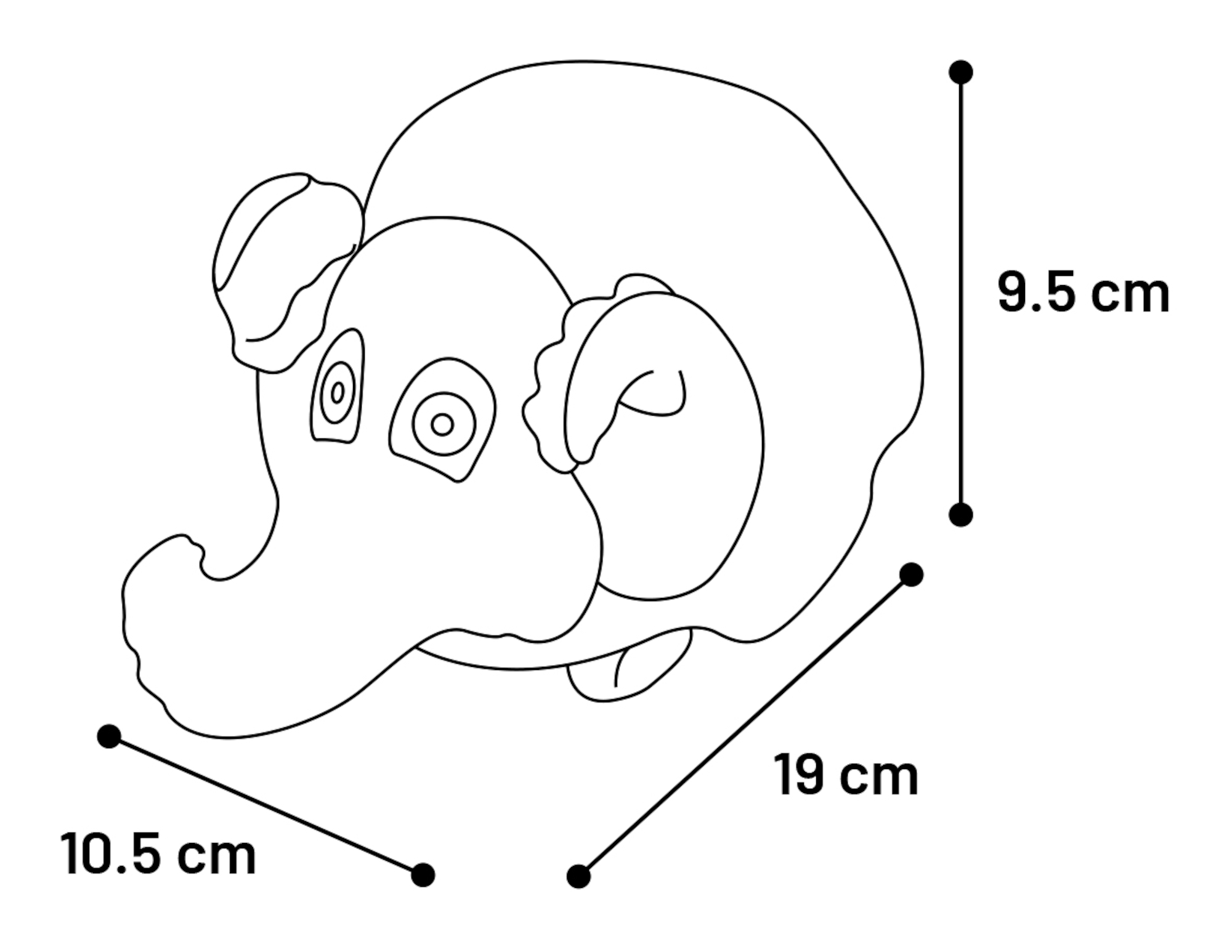 Flamingo Toy Warre Buffalo & Elephant & Dog with ball Multiple colours