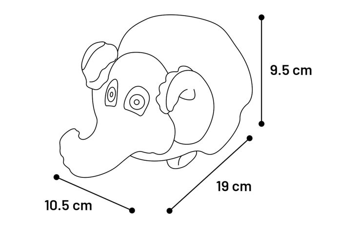 Flamingo Toy Warre Buffalo & Elephant & Dog with ball Multiple colours