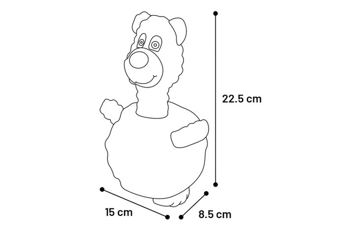 Flamingo Toy Wisal Bear & Donkey & Dog with ball Multiple colours