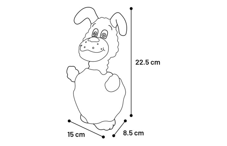 Flamingo Toy Wisal Bear & Donkey & Dog with ball Multiple colours