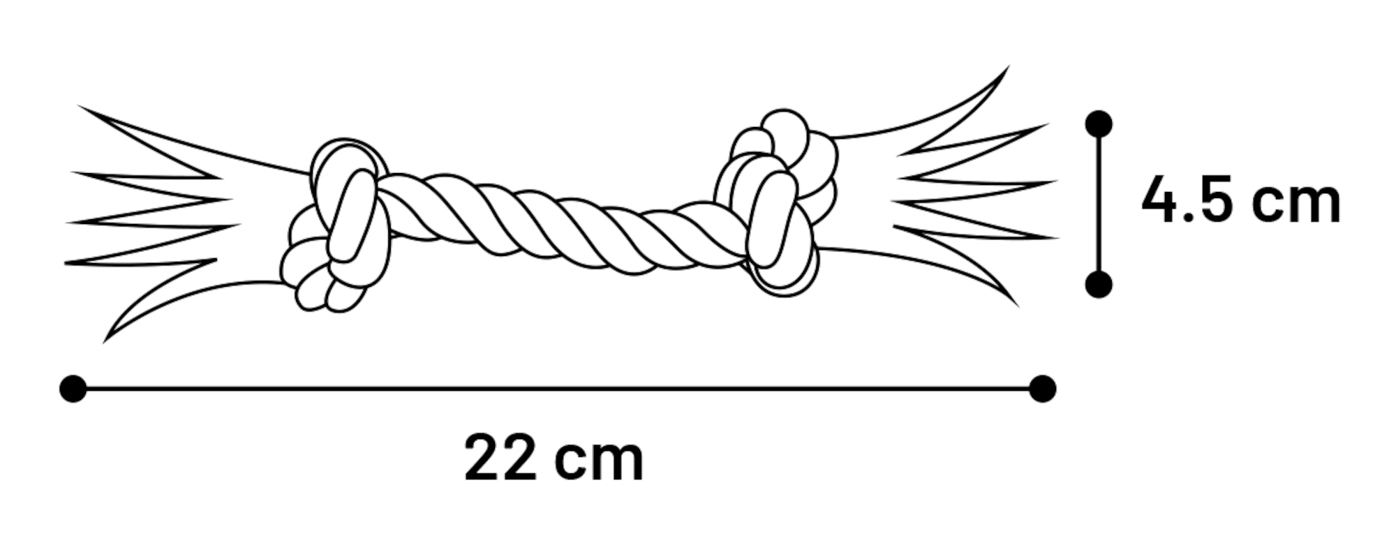 Flamingo Speelgoed Jim Touw met 2 knopen Muntgroen