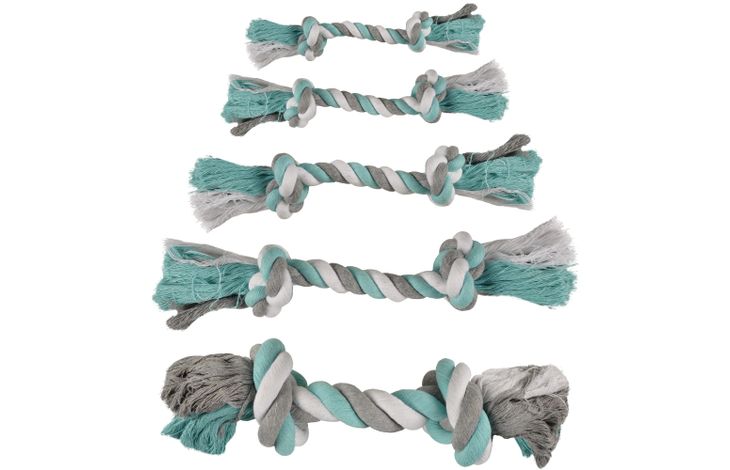 Flamingo Speelgoed Jim Touw met 2 knopen Muntgroen