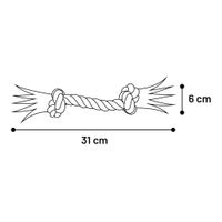 Flamingo Speelgoed Jim Touw met 2 knopen Muntgroen