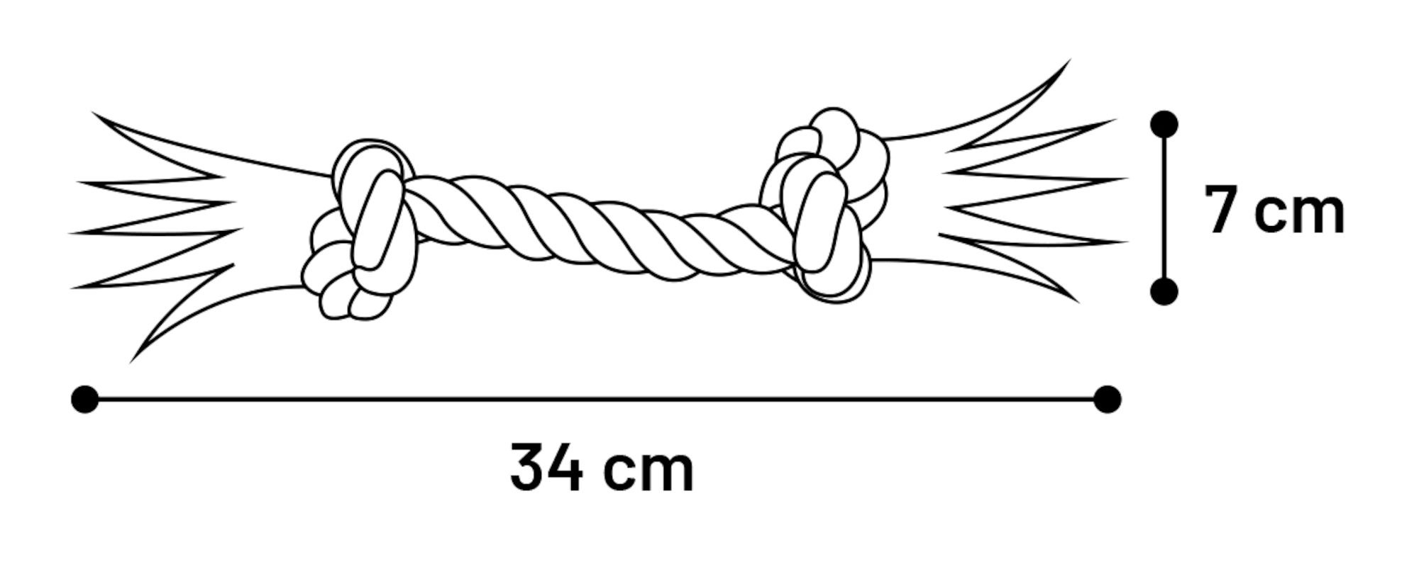 Flamingo Speelgoed Jim Touw met 2 knopen Muntgroen
