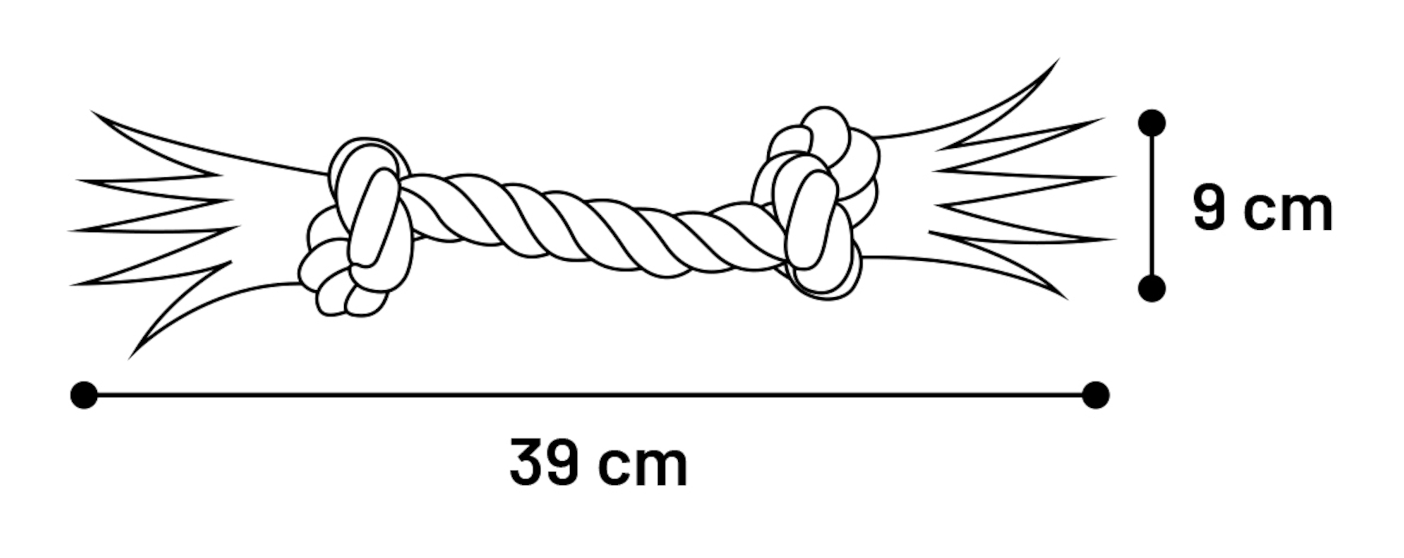 Flamingo Speelgoed Jim Touw met 2 knopen Muntgroen