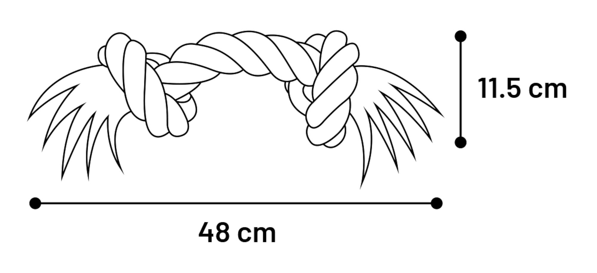 Flamingo Speelgoed Jim Touw met 2 knopen Muntgroen