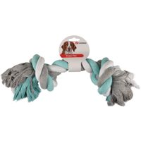 Flamingo Speelgoed Jim Touw met 2 knopen Muntgroen