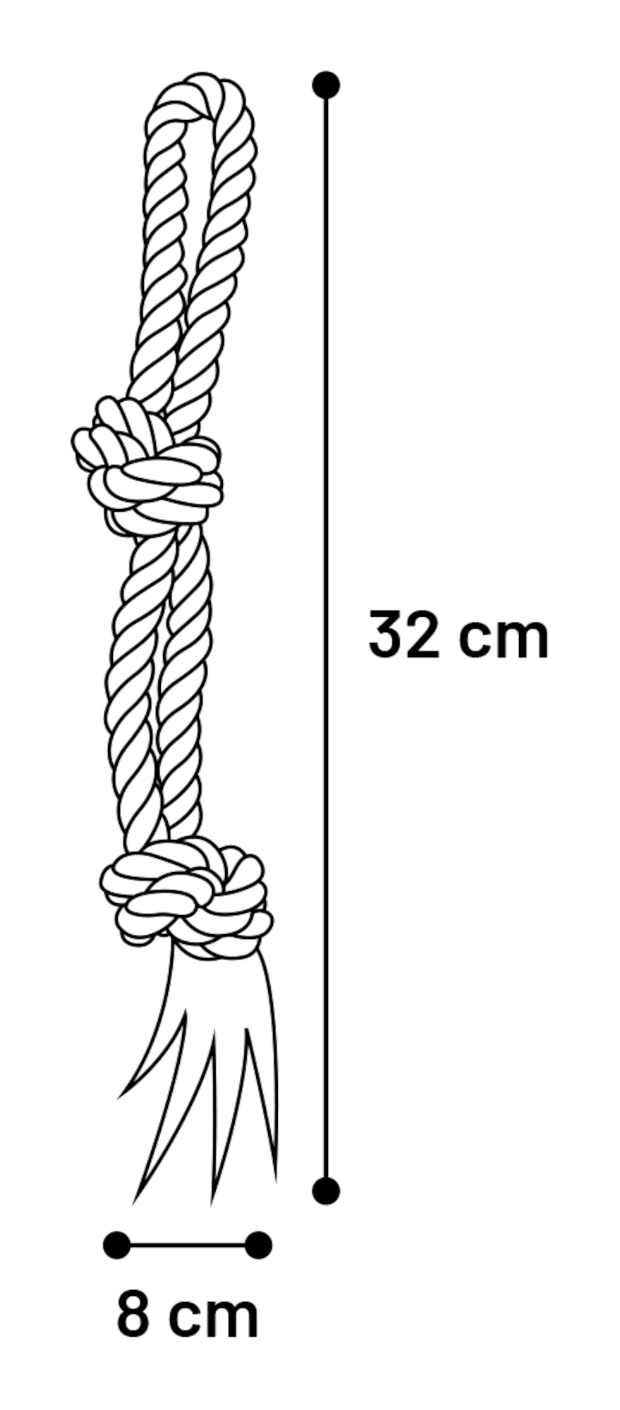 Flamingo Spielzeug Jim Zerrseil mit 2 Knoten Minzgrün