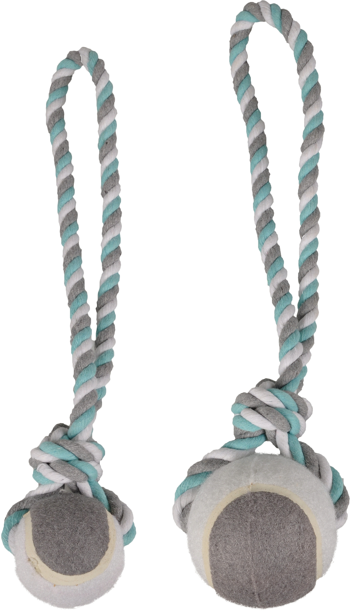 Flamingo Toy Jim Tug rope with tennis ball Mint green