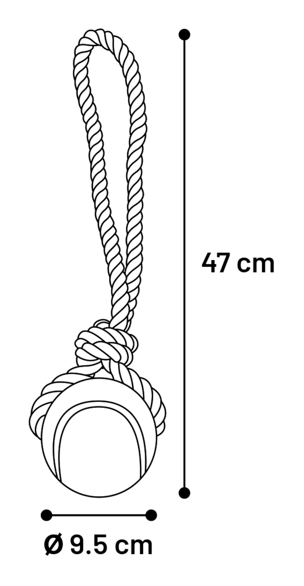 Flamingo Toy Jim Tug rope with tennis ball Mint green