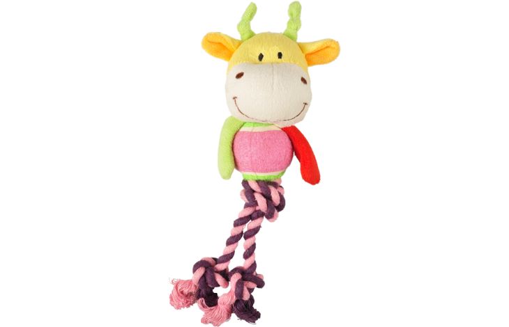 Flamingo Speelgoed Polly Hert met bal met touw Meerkleurig