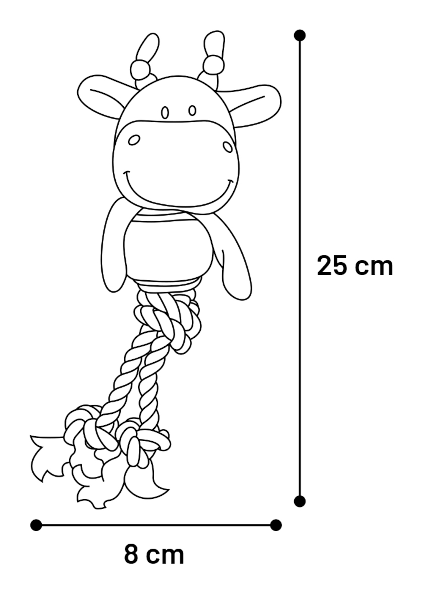 Flamingo Toy Polly Deer with ball with rope Mix