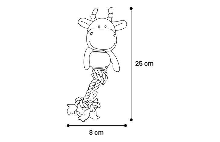 Flamingo Toy Polly Deer with ball with rope Mix