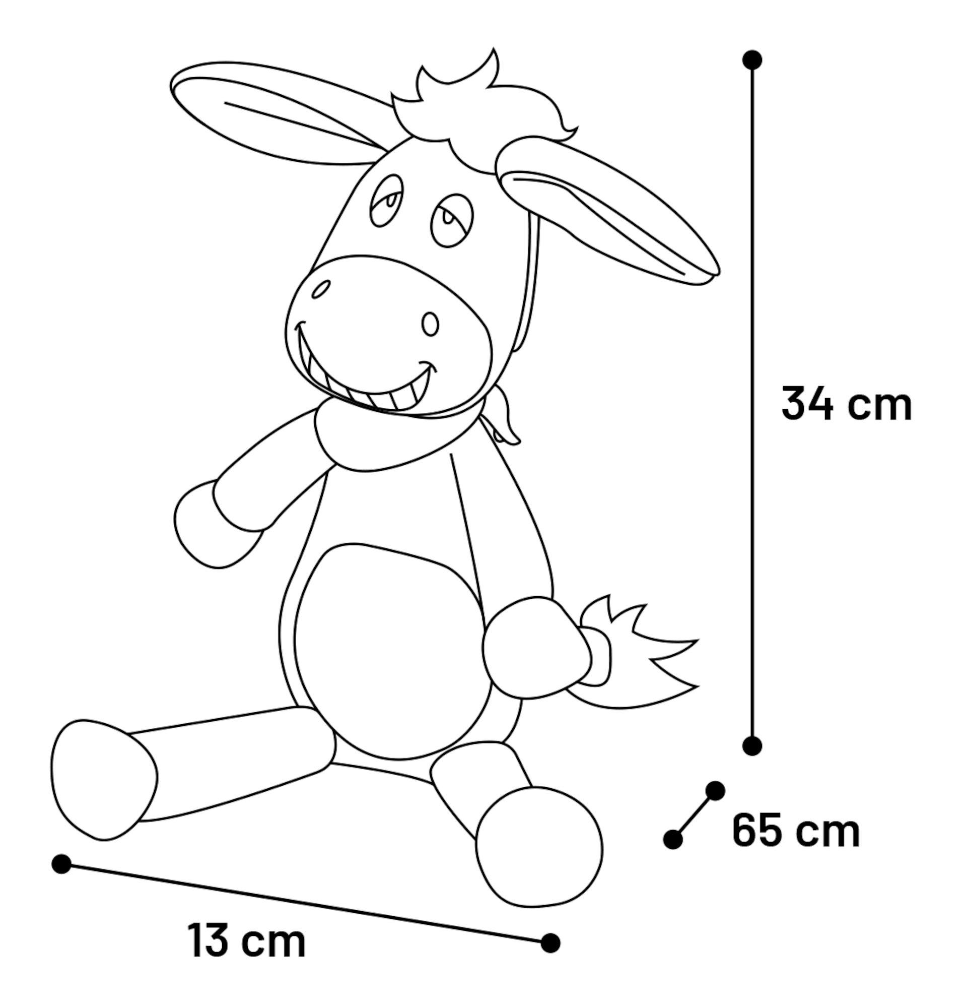 Flamingo Toy Molly Donkey Grey