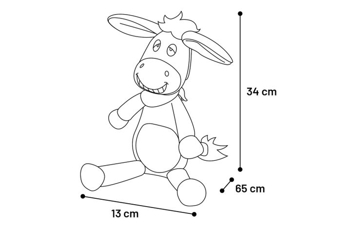 Flamingo Toy Molly Donkey Grey