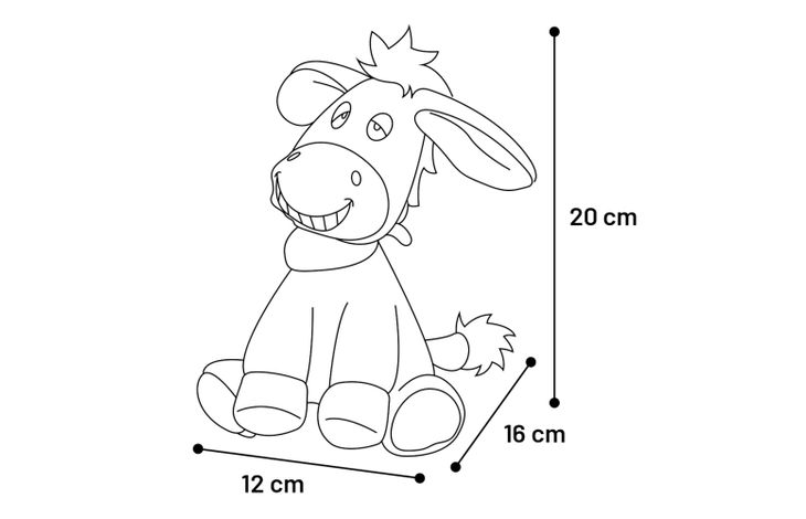 Flamingo Jouet Molly Âne Gris