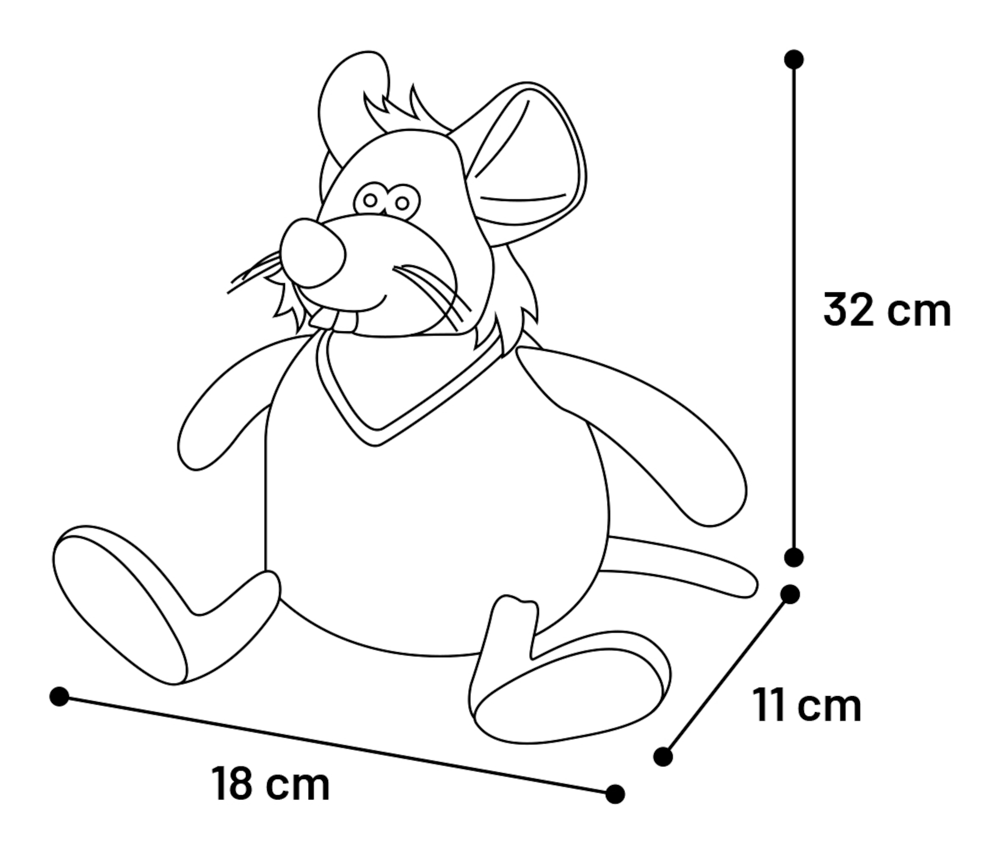 Flamingo Toy Molly Mouse Grey