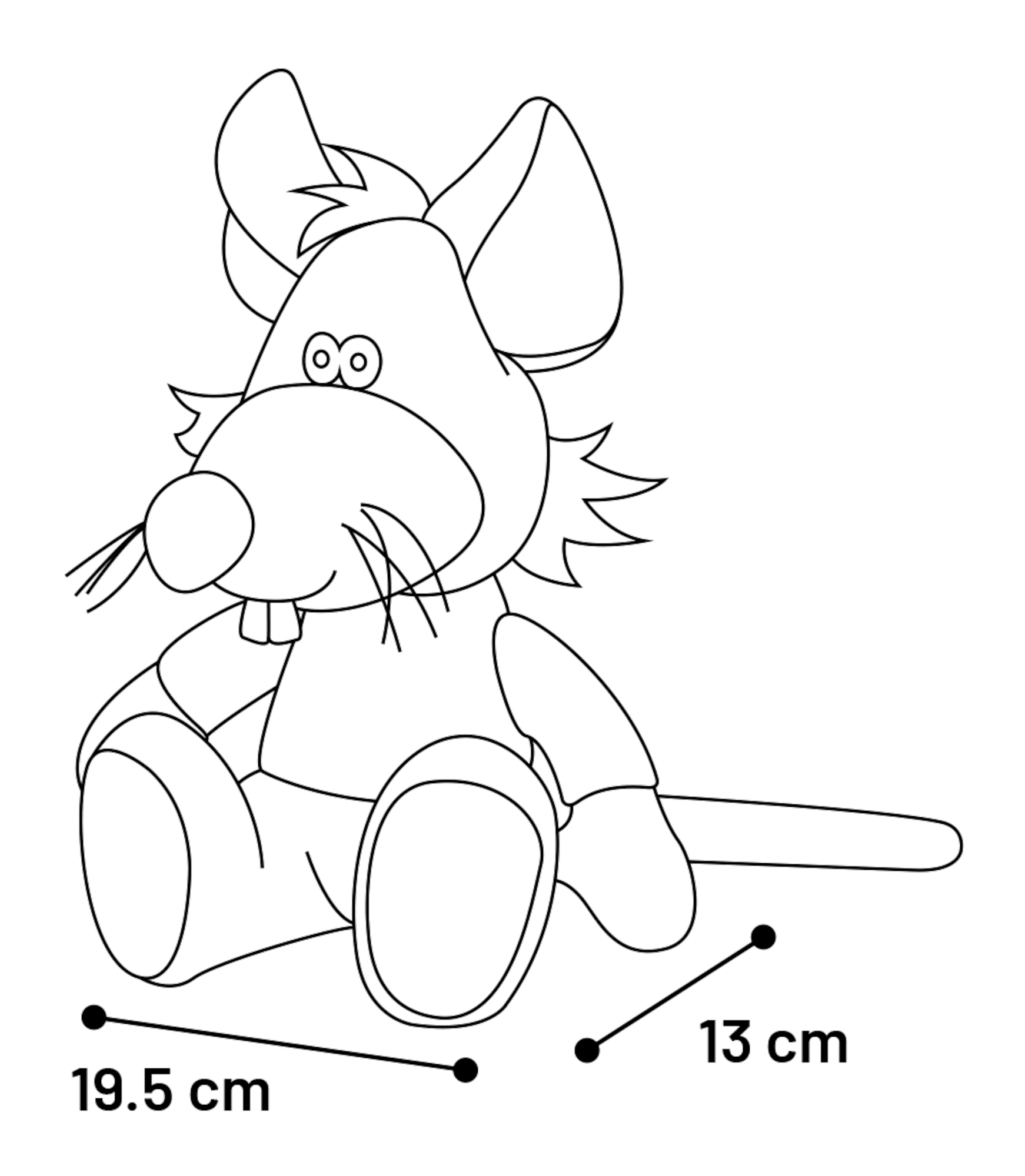 Flamingo Toy Molly Mouse Grey