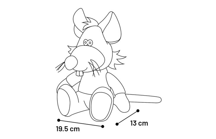 Flamingo Toy Molly Mouse Grey