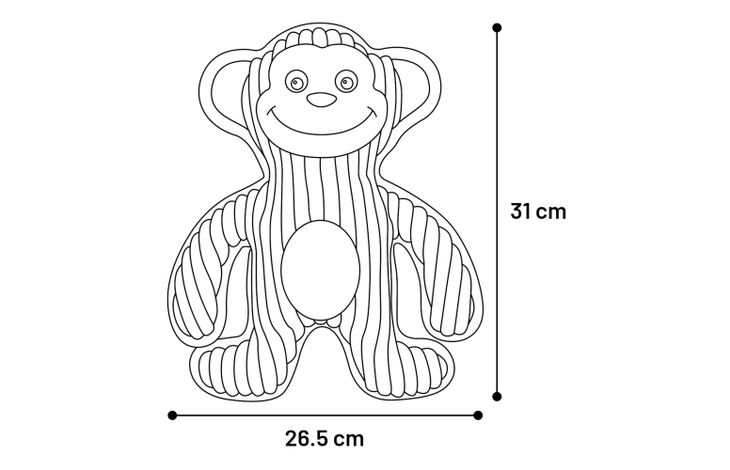 Flamingo Toy Strong Monkey Brown