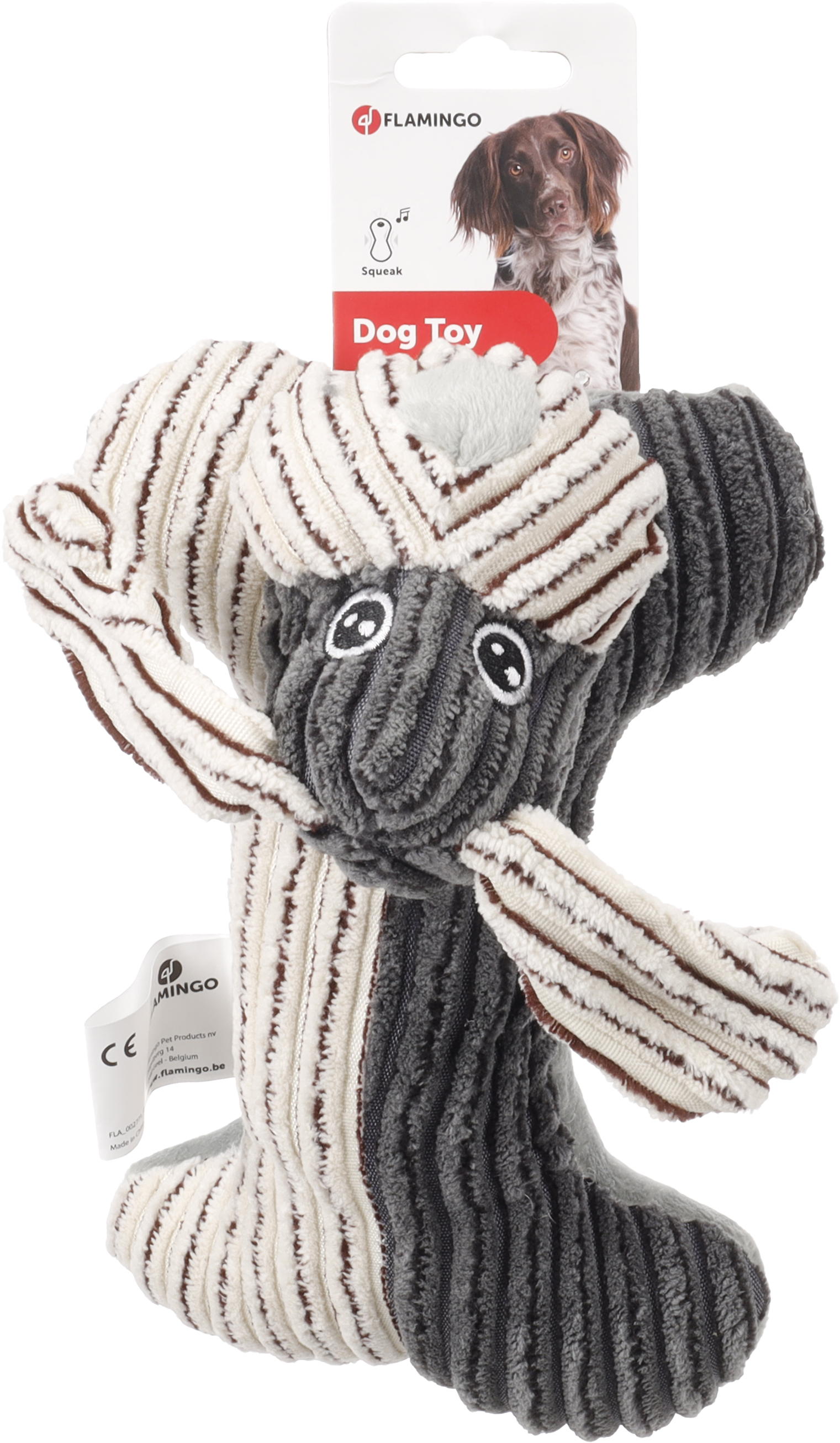 Flamingo Spielzeug Cherwa Hund Hellgrau