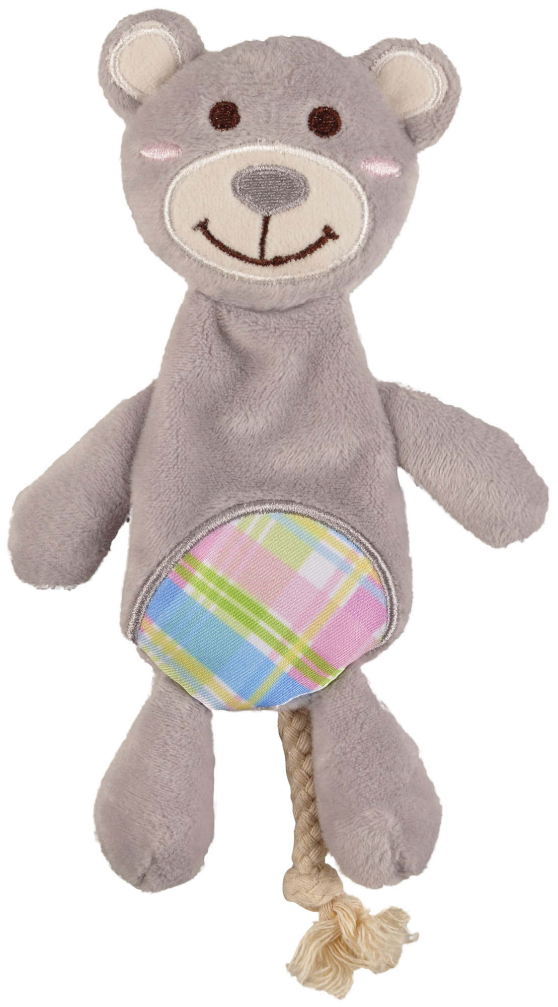 Flamingo Toy Petty Bear with rope Grey