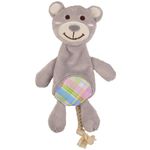 Toy Petty Bear with rope Grey